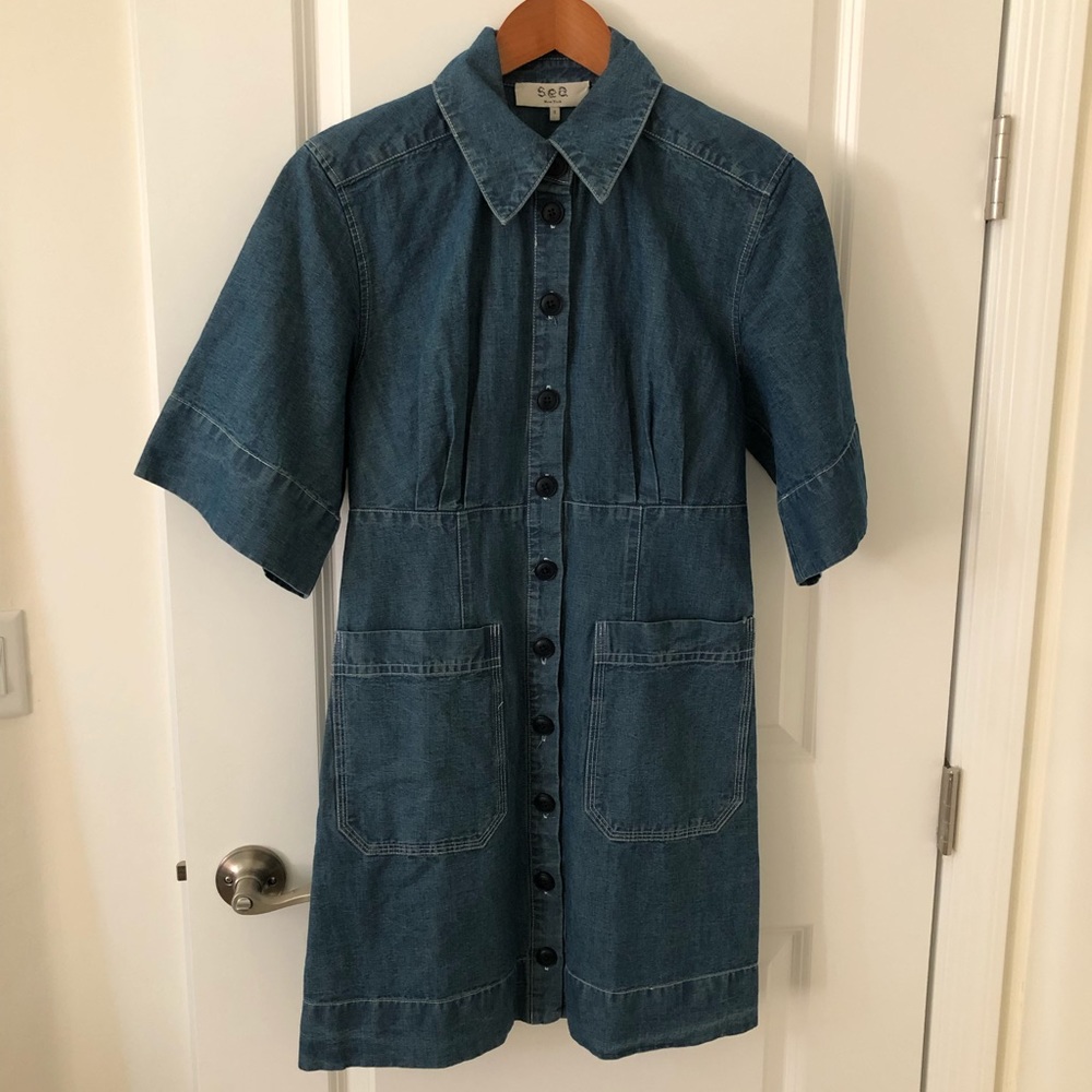 SEA New York label wide sleeved denim dress